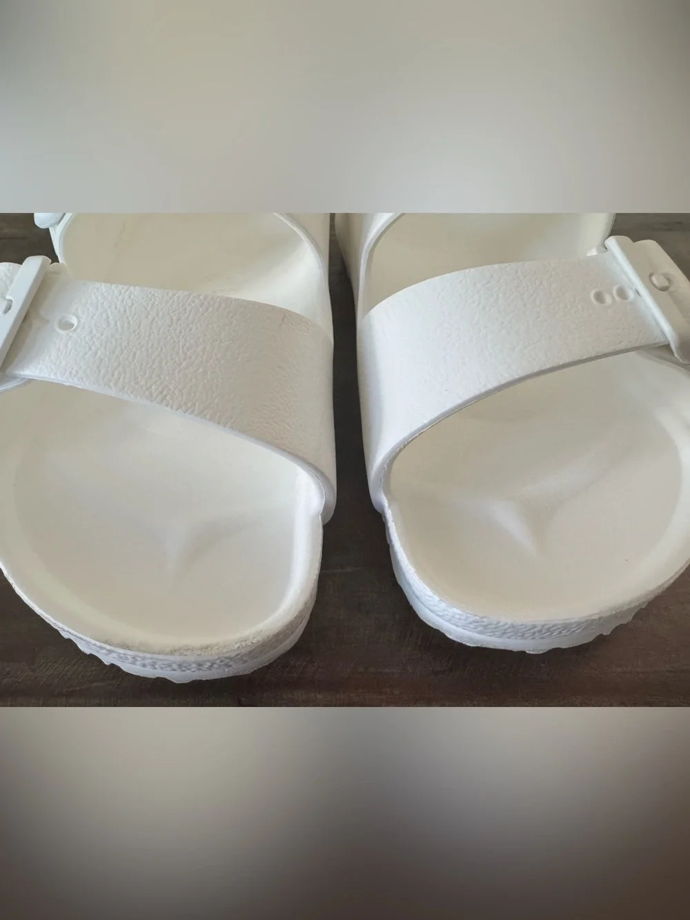 Birkenstock Arizona buckle EVA white waterproof lightweight sandals kids 3.5